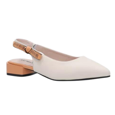 Бежеві шкіряні туфлі Venezia на високих підборах