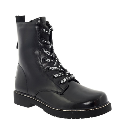 Trapery lakierowane czarne Vinceza