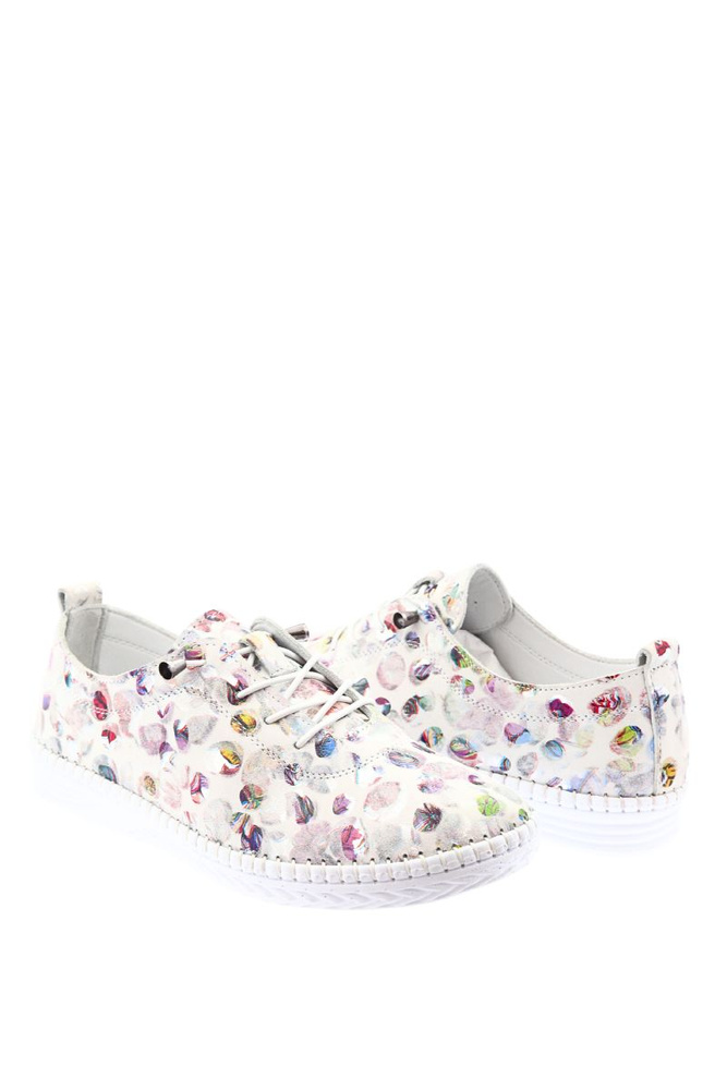 Kolorowe półbuty damskie skórzane