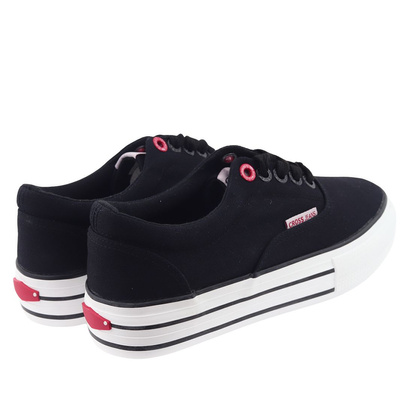 Жіночі кросівки на платформі, чорні Cross Jeans