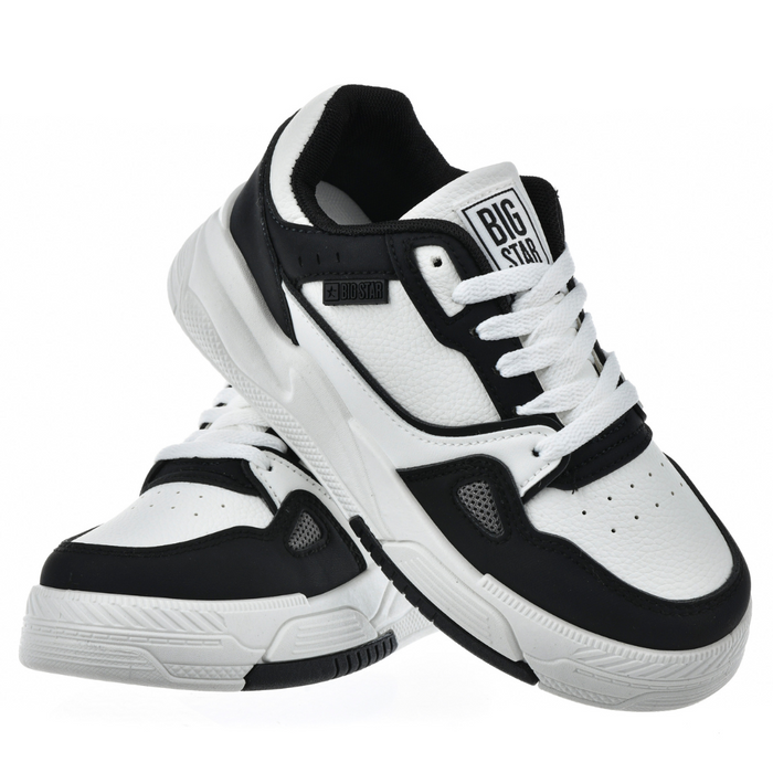 Sneakersy damskie biało czarne na masywnej podeszwie Big Star