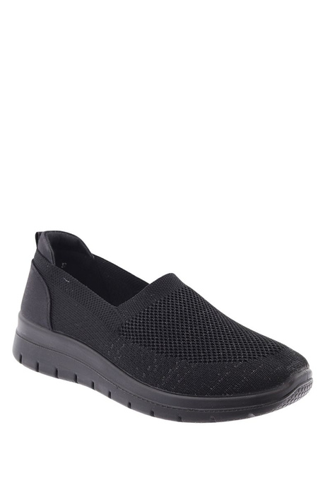 Tenisówki materiałowe czarne ze srebrną nitką