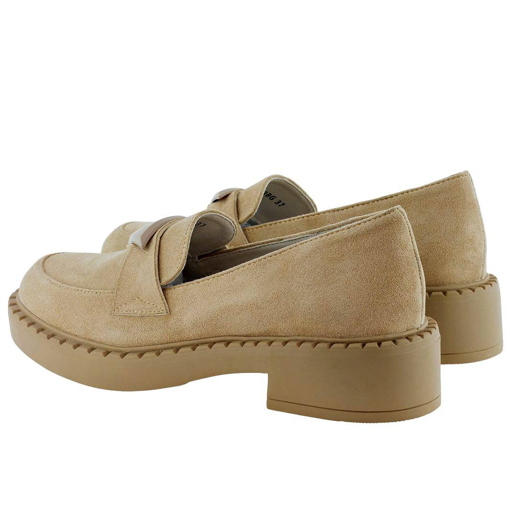 Жіночі бежеві замшеві мокасини Potocki