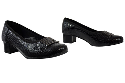 Półbuty KOSTEX 2205 D3525 czarne na obcasie