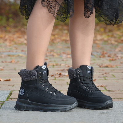 Botki trapery Lee Cooper LCJ-22-44-1362 czarne ocieplane