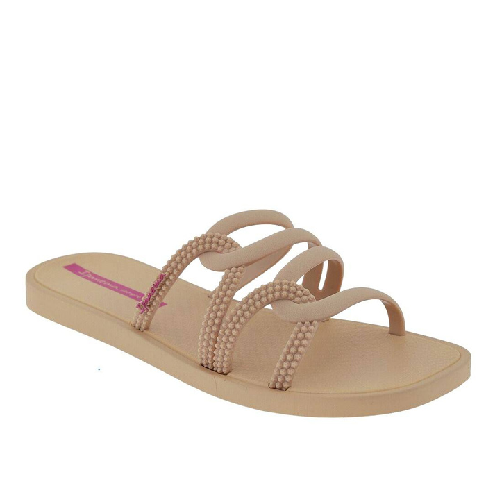 Klapki damskie z ciekawym wzorem beżowe Ipanema