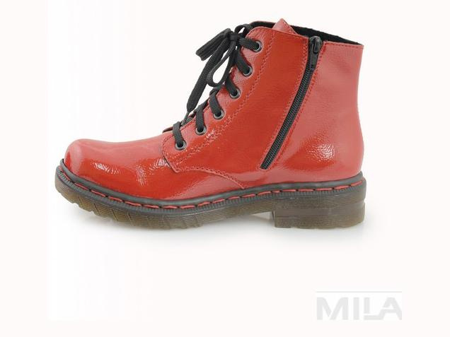 TRAPERY RIEKER CZERWONE LAKIEROWANE 76240-33