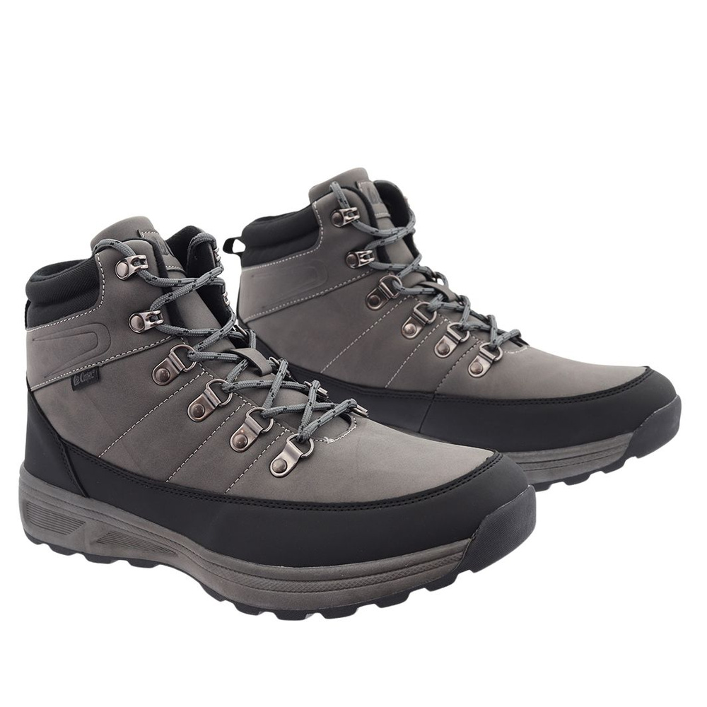 Trekkingi męskie szare sznurowane Lee Cooper