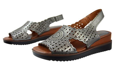 Sandały M. Daszyński MR1838-21 srebrne