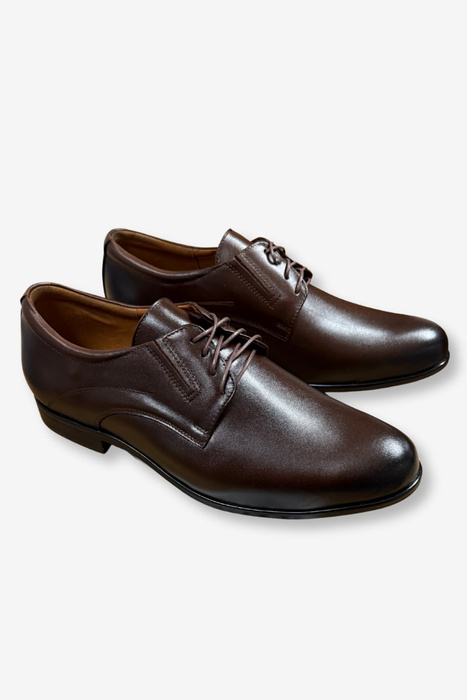 Чоловічі офіційні чорні шкіряні туфлі фірми Нікополь