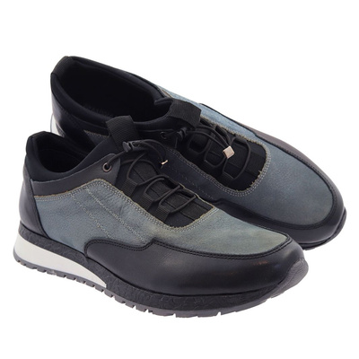 Сірі чоловічі спортивні туфлі на шнурівці