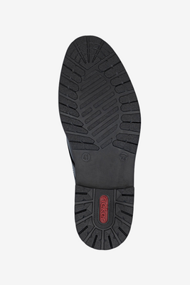 Чорні чоловічі шкіряні чоботи на платформі, утеплені Rieker