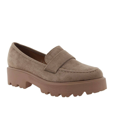 Модні бежеві мокасини з екошкіри Vinceza suede