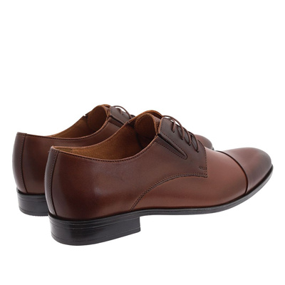 Чоловічі парадні коричневі шкіряні туфлі