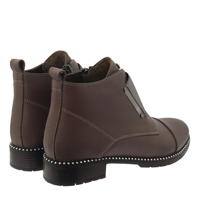 Шкіряні ботильйони Loretta Vitale капучино