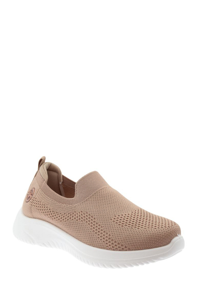 Beżowe tenisówki sportowe płaskie wsuwane 