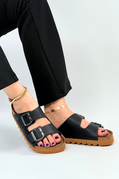 Klapki damskie z klamerkami czarne Big Star