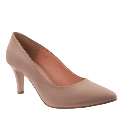 Бежеві шкіряні човники з гострими носами від Baldaccini