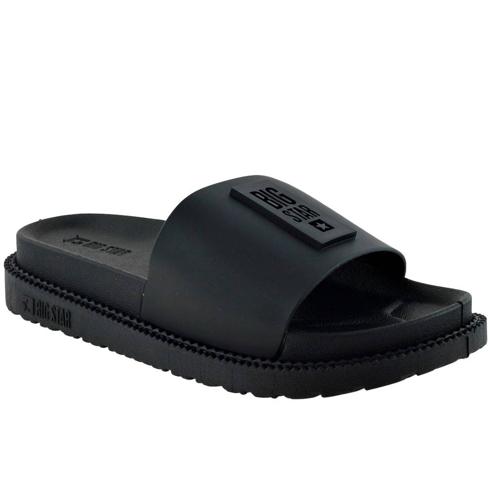 Czarne klapki damskie na platformie Big Star