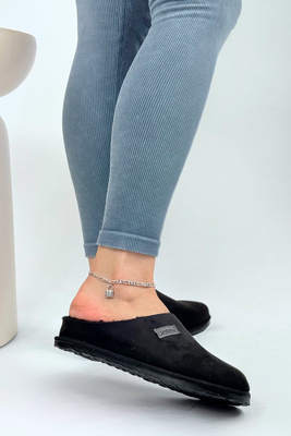 Жіночі темно-сині сліпони з гумовою вставкою