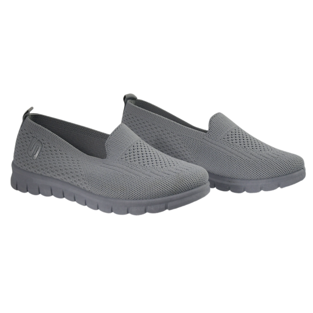 Tenisówki damskie szare wsuwane Potocki