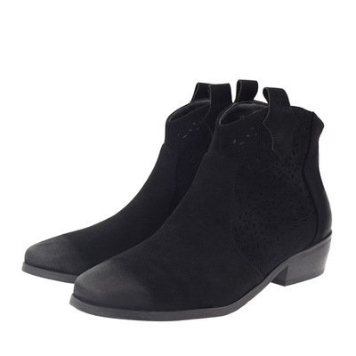 Чорні замшеві ковбойські чоботи Potocki