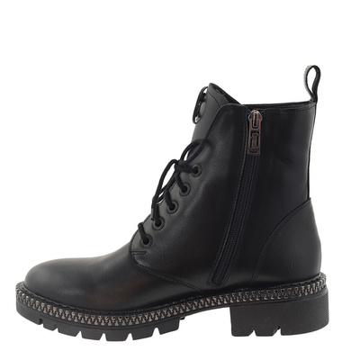 Високі шкіряні чоботи Kordel чорні 