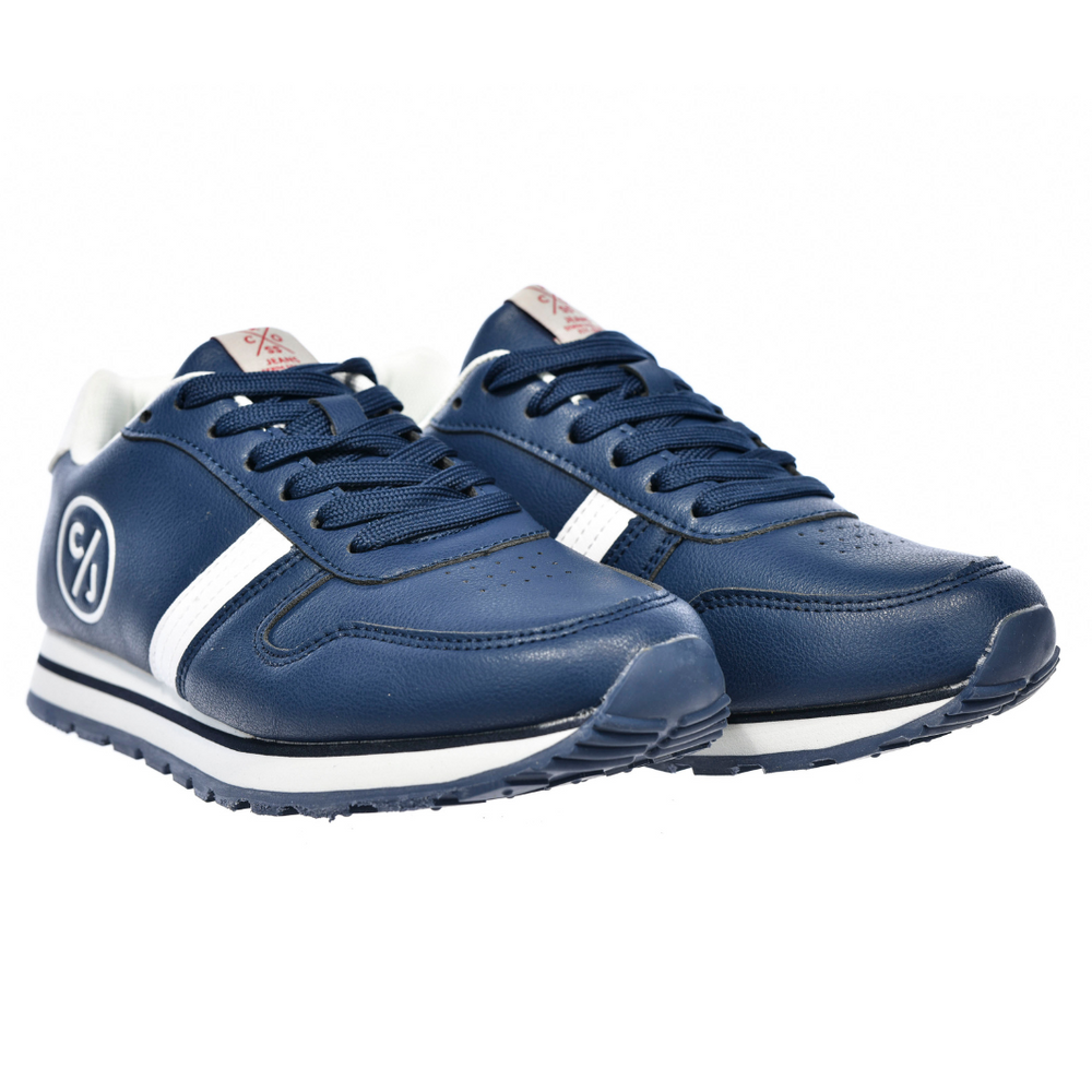 Жіночі темно-сині кросівки з екошкіри Cross Jeans