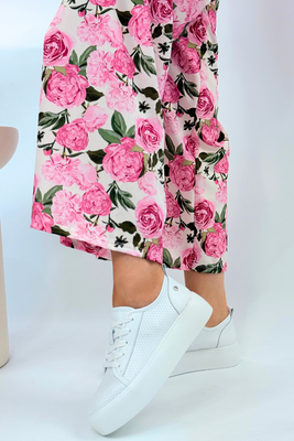 Sneakersy skórzane białe na grubej platformie Filippo