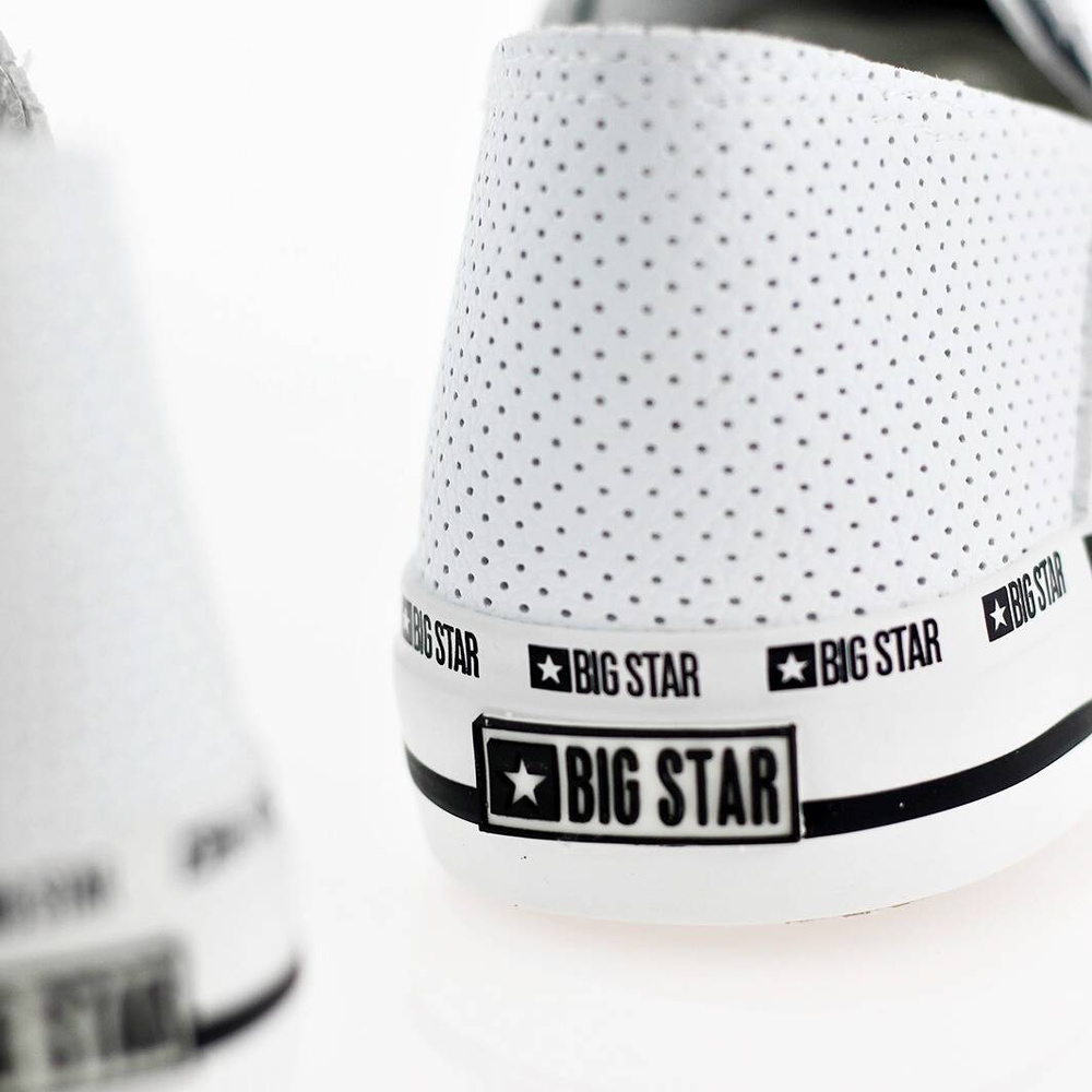 Białe trampki ze skóry eko damskie Big Star