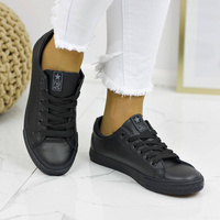 Czarne trampki niskie sznurowane News