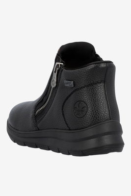 Botki damskie z motywem zwierzęcym płaskie czarne 