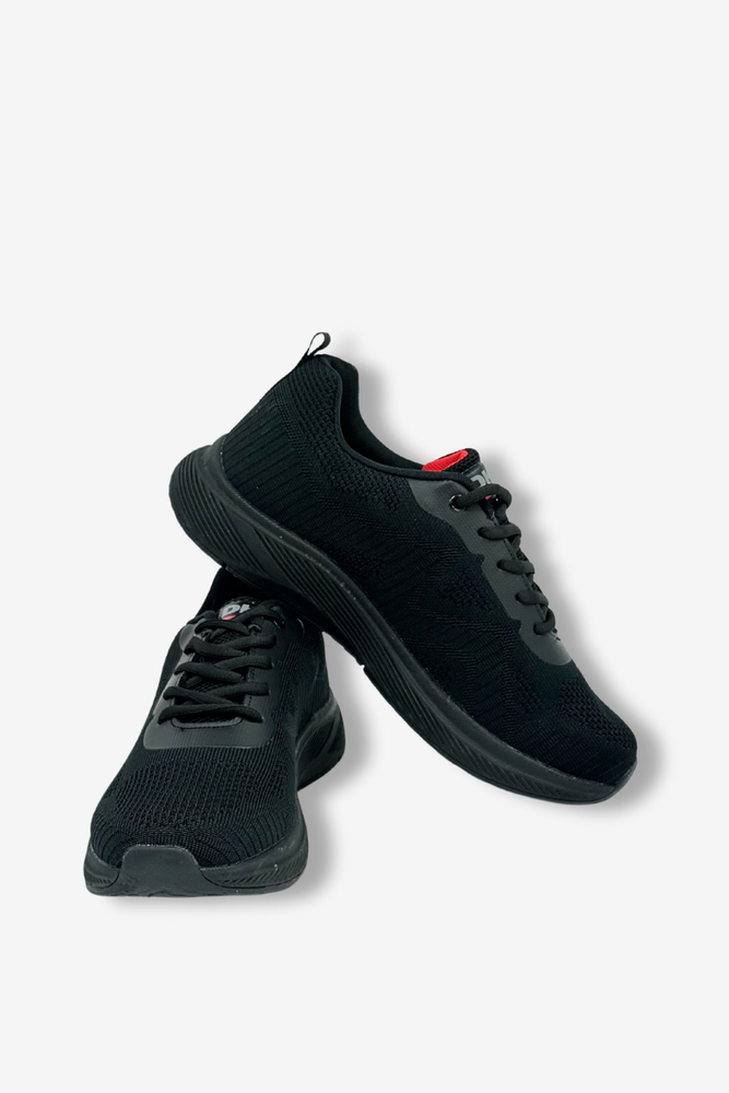 Sneakersy męskie lekkie czarne sznurowane