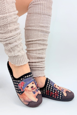 Жіночі темно-сині сліпони з гумовою вставкою