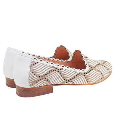 Шкіряні балетки кольору модо капучино