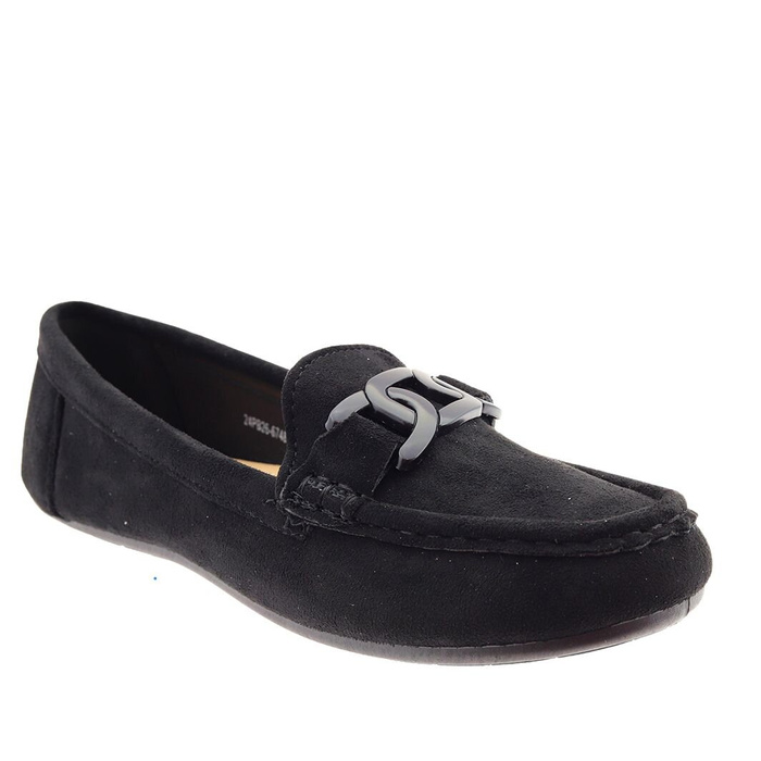 Чорні замшеві плоскі мокасини Evento