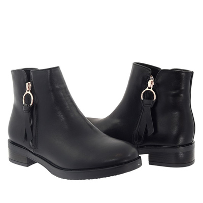 Черевики на плоскій підошві Evento чорного кольору