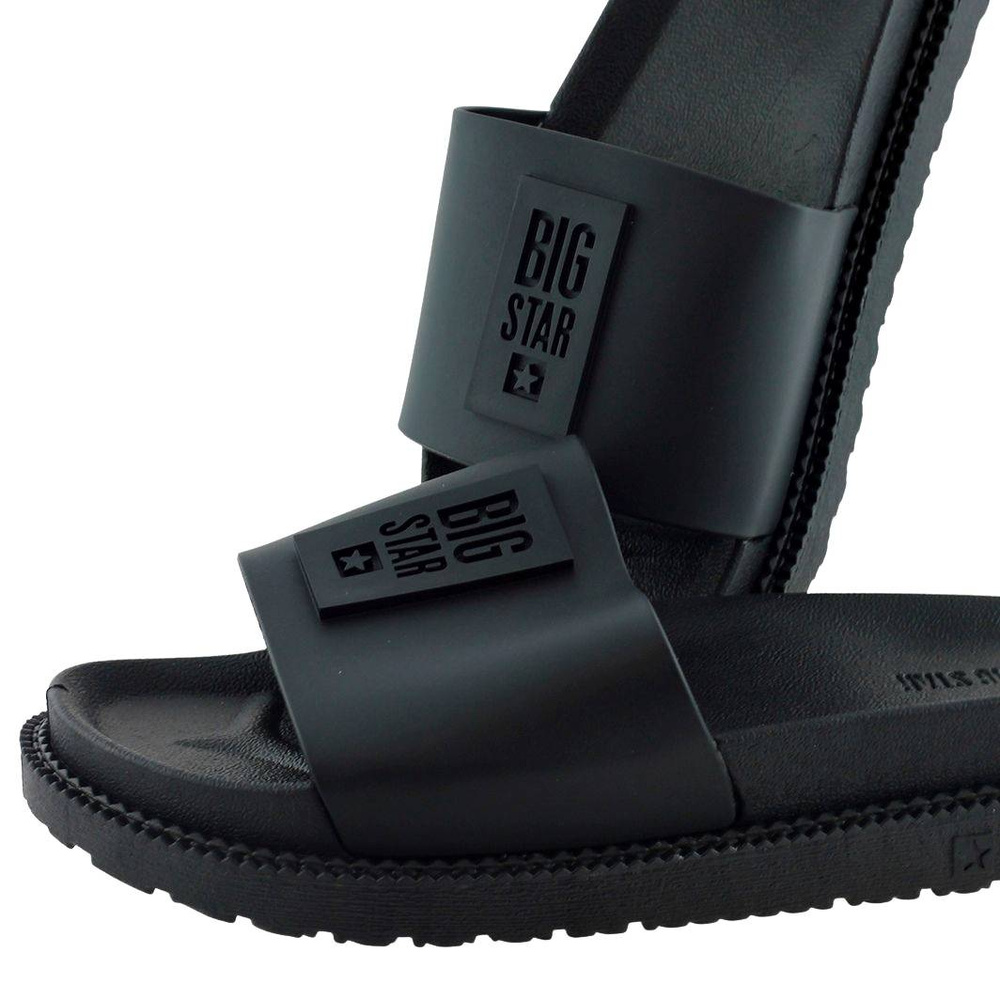 Czarne klapki damskie na platformie Big Star