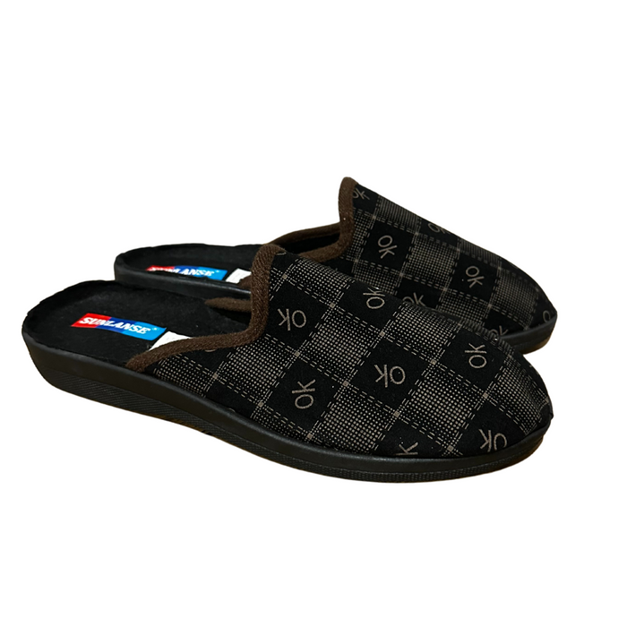 Kapcie domowe męskie brązowe