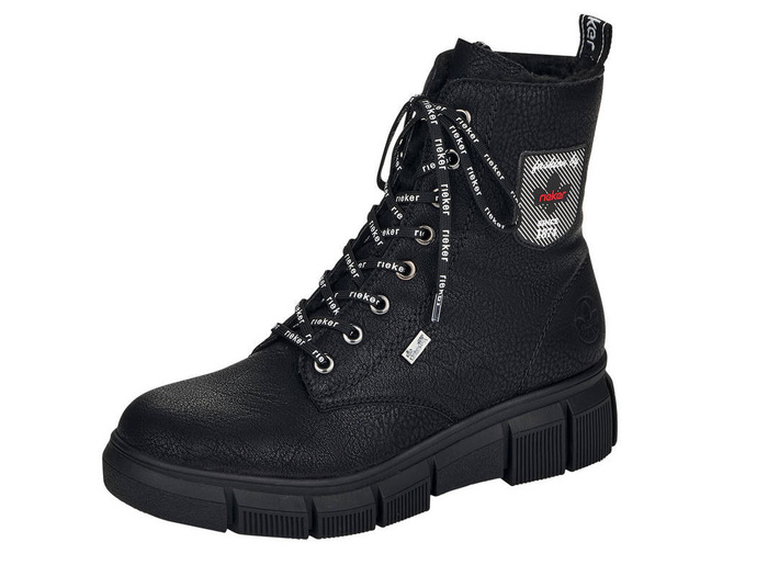 Черевики RIEKER X3410-00 чорні на шнурівці