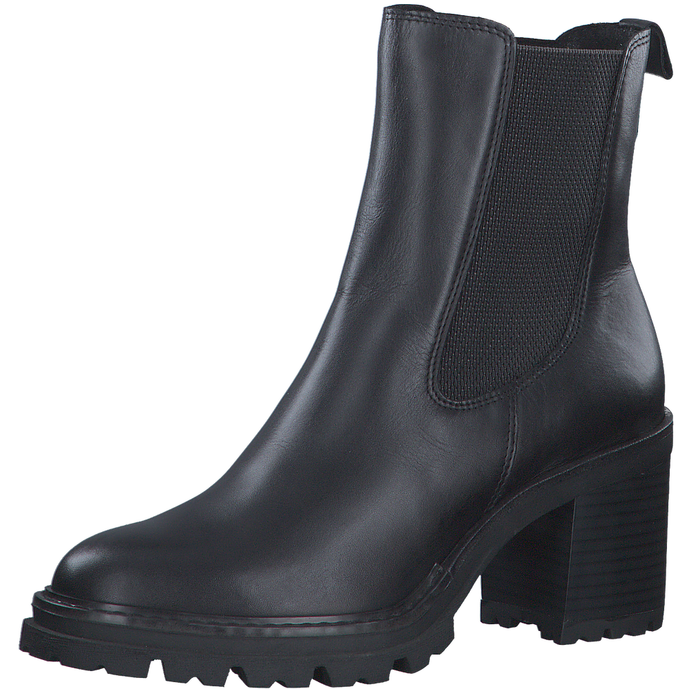 Черевики челсі на високому каблуці, чорні, 2-25451-41 Marco Tozzi