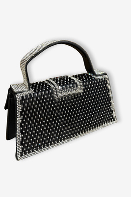 Жіноча чорна сумочка з подвійною ручкою і ремінцем Big Star