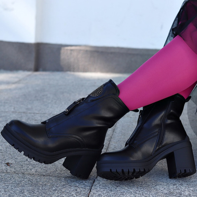 Vnceza чорні ботильйони на високих підборах