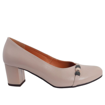 Бежеві шкіряні човники з колодкою Galant