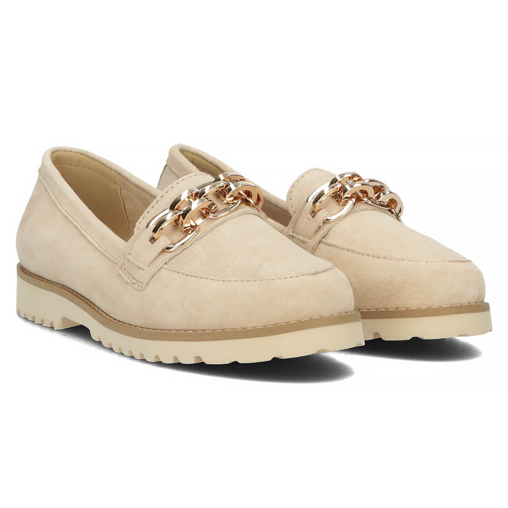 Елегантні бежеві шкіряні лорди з декором Filippo