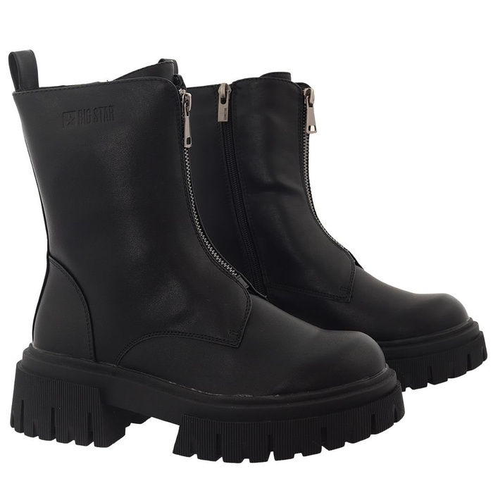 Botki damskie czarne na zamek Big Star