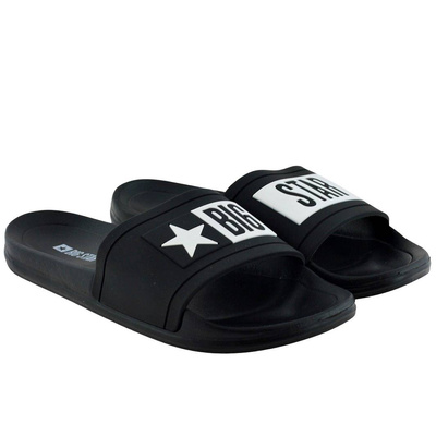 Czarne klapki młodzieżowe z widocznym logo Big Star