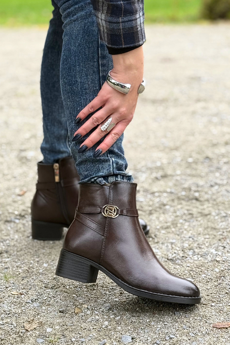 Черевики Potocki чорні на декоративному каблуці