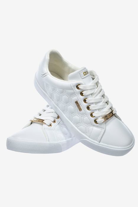 Білі жіночі кросівки Big Star на шнурівці на платформі