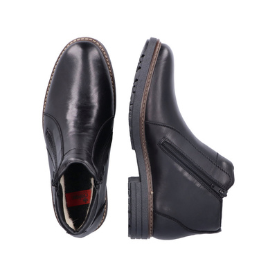 Чорні шкіряні ботильйони Rieker 33160-00